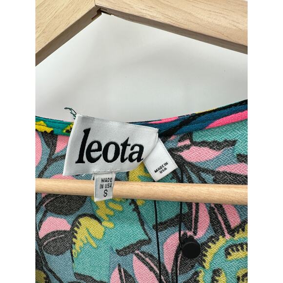 Leota Dress Women's S Multi Blue Pink Bright Floral Marche Fleur V-Neck Maxi - Picture 6 of 12